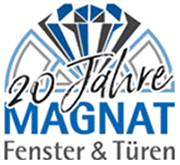 magnat logo, in blau gehalten